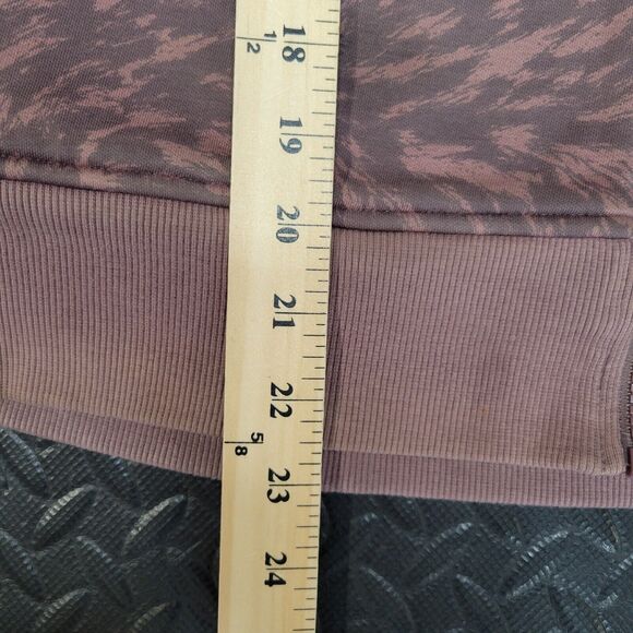 Athleta Triumph Full Zip Athletic Hoodie Sweatshirt Smoked Brown Print SZ Small - Picture 9 of 12